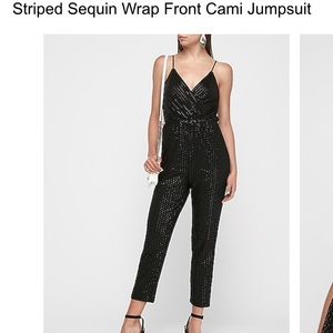 Express sequined jump suit. NWT